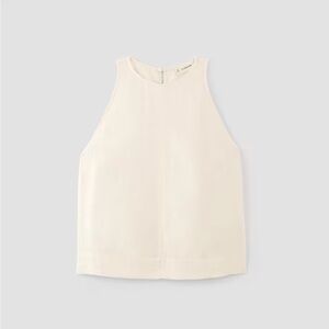 Everlane - The Linen High-Neck Tank, Bone, size 4